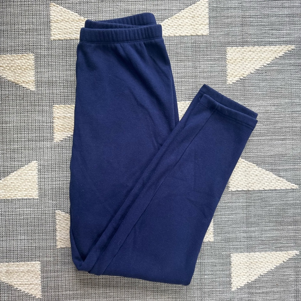 EUC Cat & Jack Navy Blue Fleece Lined Leggings Girls Size XL (14/16)